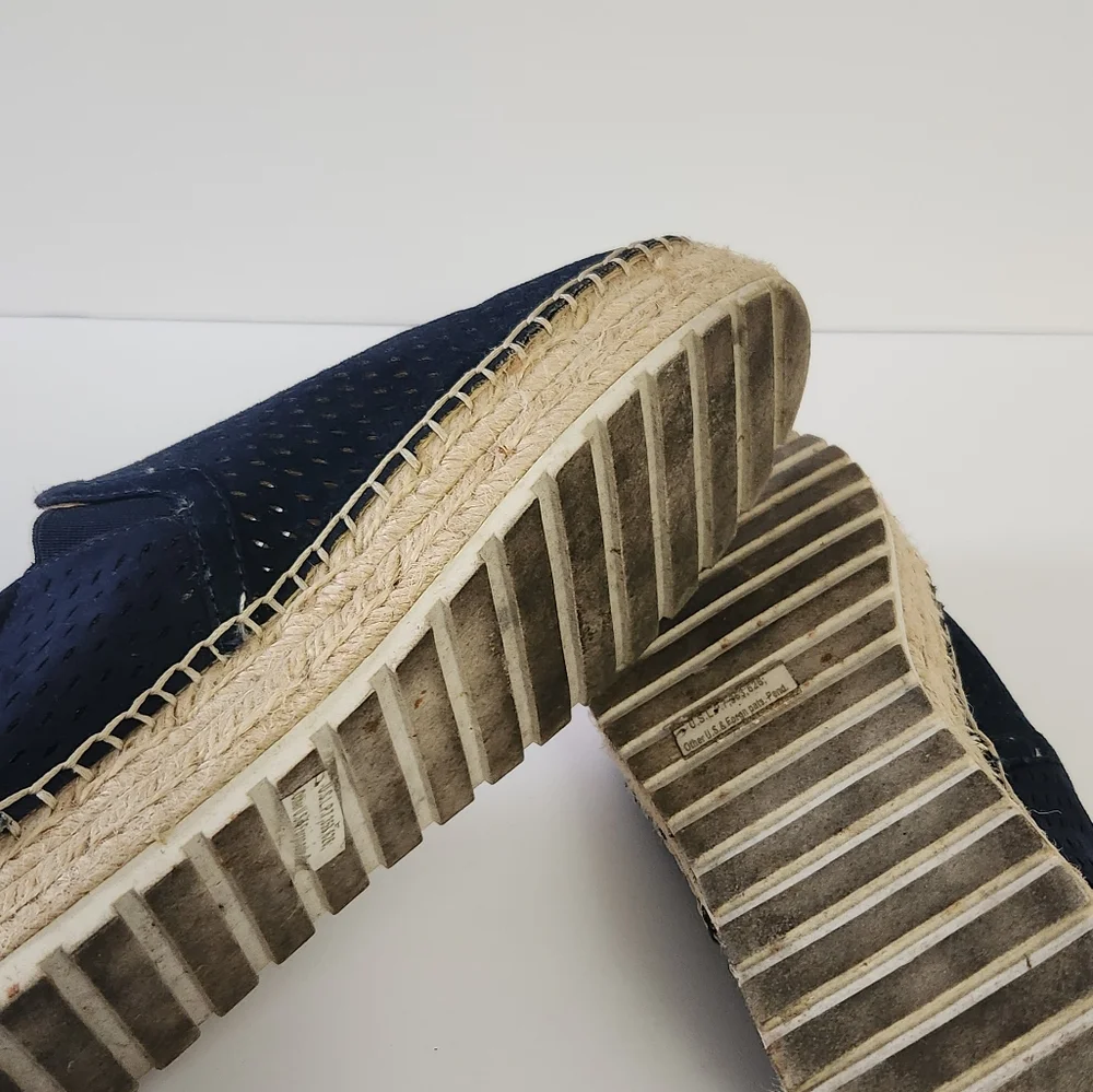 Marc Fisher Mania Navy Espadrilles Slip On 8.5